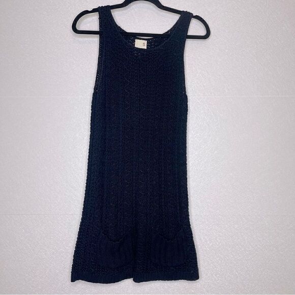 Anthropologie Far Away From Close Knit Sweater Dress Navy S - Picture 1 of 6